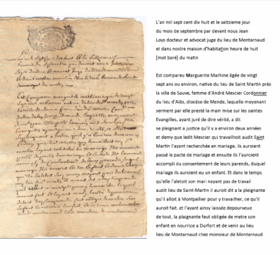 Rosalba VANDEWIELE est spécialisée dans l'exploration de nos liens profonds avec nos origines à travers : la transcription d’actes anciens (paléographie), la généalogie familiale en France et en Sicile et la psychogénéalogie, l’analyse transgénérationnelle, les constellations familiales. Le cabinet est situé à Montfrin, à proximité de Nîmes, Avignon, Beaucaire et Arles.